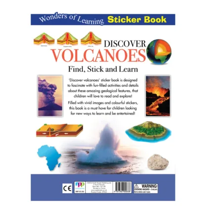 Volcano Sticker Book Discover Volcanoes Sticker Book by Wonders of Learning - Lighthouse Toys