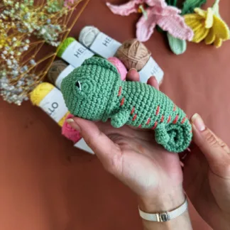 Pouch Pals Crochet Kit Karen Chameleon