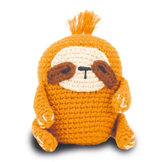 サテン&ゴールド星★チュールワンピースセット★ぬいぐるみバッジ。ストラップ用コス Pouch Pals Crochet Kit Sarah Sloth - Lighthouse Toys