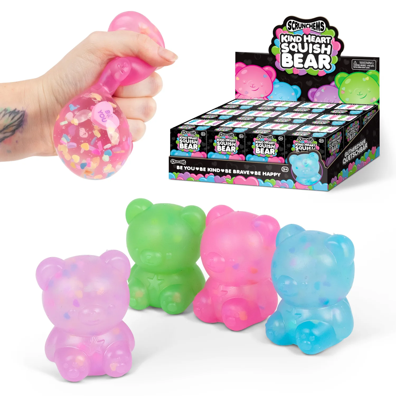 Scrunchems Kind Heart Squish Bear by Tobar